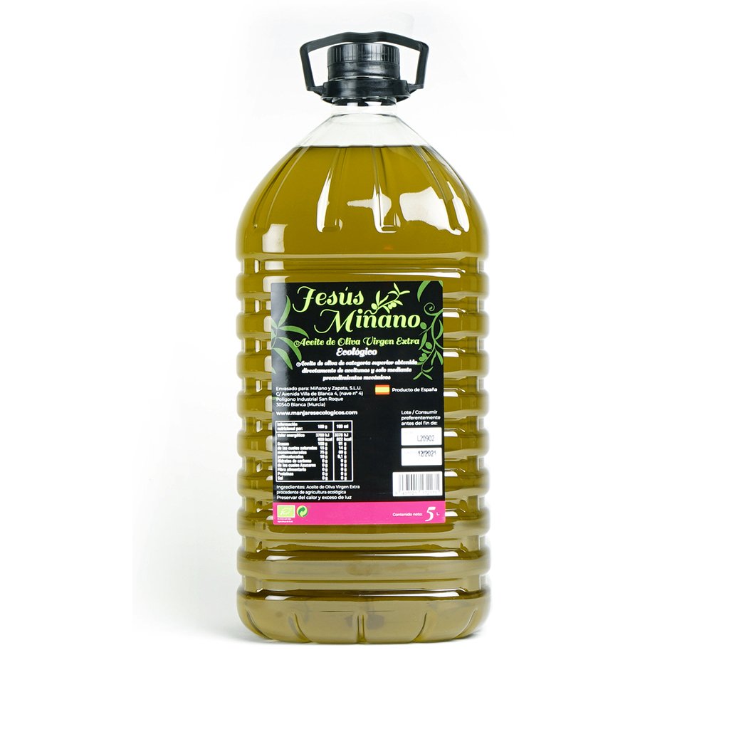 Miluma Bio 5 litros. Aceite de oliva virgen extra ecológico. Garrafa.